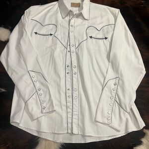 Scully White Western Button-Down Shirt